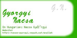 gyorgyi nacsa business card